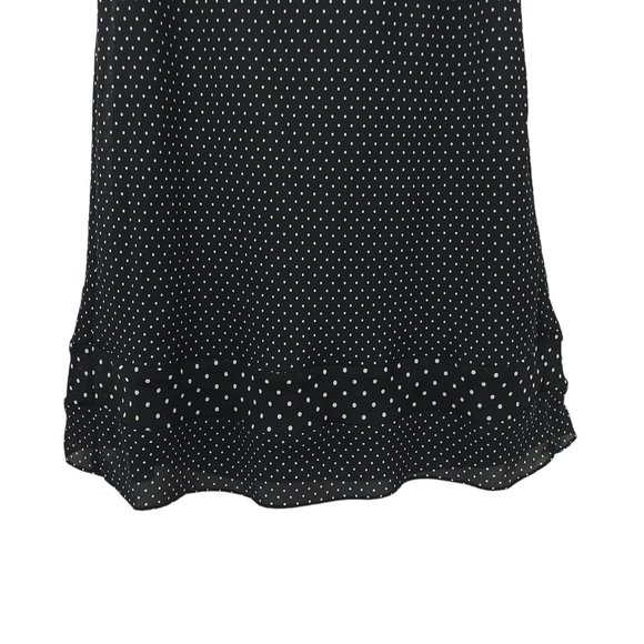 Ann Taylor Loft Black White Polka Dot Dress Size 6 Sleeveless Tied Knot Shoulder - Picture 10 of 13